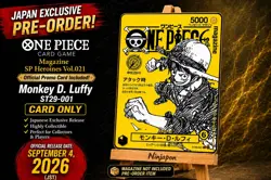 PRESALE ONE PIECE magazines 021 ST29-001 Yellow Luffy Promo Card JP - Image 1