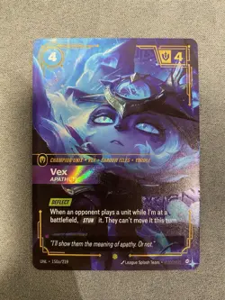 Vex Apathetic UNL 150a/219 Alt Art Showcase Unleashed Riftbound TCG Card - Image 1
