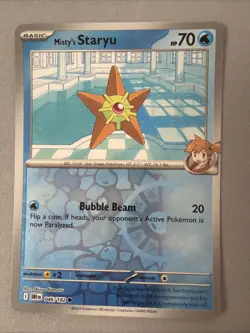 Pokemon TCG * Destined Rivals 046/182 Misty's Staryu C * REVERSE HOLO * FRESH PK - Image 1