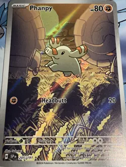 Pokemon TCG Phanpy IR NM/M 205/191 Surging Sparks - Image 2