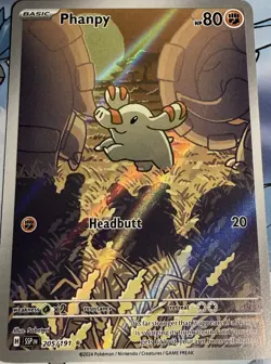Pokemon TCG Phanpy IR NM/M 205/191 Surging Sparks - Image 3