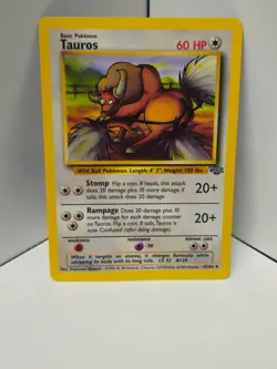 Pokemon TCG Vintage ORIGINAL Jungle Set Tauros #47/64 WoTC Near Mint - Image 1