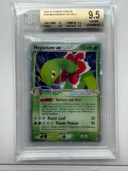Pokemon Meganium ex EX Unseen Forces Holo Ultra Rare #106 BGS 9.5 PSA - Image 1