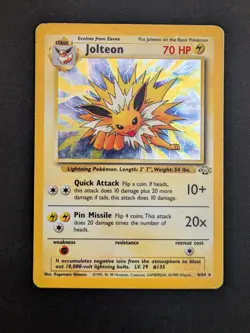 Pokemon TCG: Jolteon 4/64 Jungle WoTC Holo MP+ - Image 1