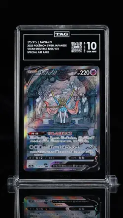 TAG 10 GEM MINT Japanese Pokemon 2022 Zacian V 225/172 VSTAR Universe S12a - Image 1