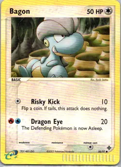 Pokemon TCG Bagon 50/97 Dragon Reverse MP - Image 1
