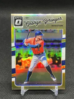 GEORGE SPRINGER ⚾ 2017 Donruss Optic Gold Holo #101 | 10 /10 | Houston Astros - Image 1