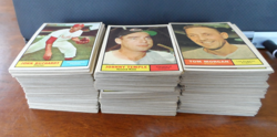 1961 TOPPS BASEBALL LOT OF 282 DIFFERENT CARDS EX-EX/MT NOTES CL-15 - Image 1