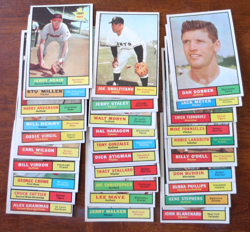 1961 TOPPS BASEBALL LOT OF 282 DIFFERENT CARDS EX-EX/MT NOTES CL-15 - Image 4