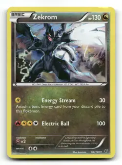 Zekrom 64/108 Holo Rare Roaring Skies Pokemon Holo HP - Image 1