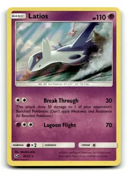 Latios 41/73 Holo Rare Shining Legends Pokemon Holo LP - Image 1