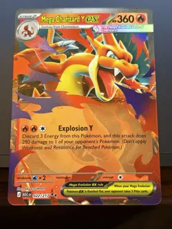 Mega Charizard Y ex 022/217 Ascended Heroes Double Rare Holofoil Pokemon - Image 1