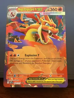 Mega Charizard Y ex 022/217 Ascended Heroes Double Rare Holofoil Pokemon - Image 3