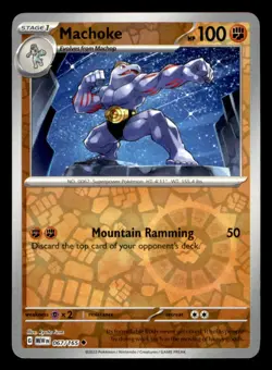 Machoke 067/165 Uncommon 151 Pokemon Reverse Holo Near Mint - Image 1