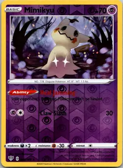 Mimikyu 081/189 Darkness Ablaze Pokemon TCG Reverse Holo R NM - Image 1