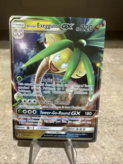 Pokemon TCG Alolan Exeggutor GX 74/111 Sm-Crimson Invasion Holo - Image 1