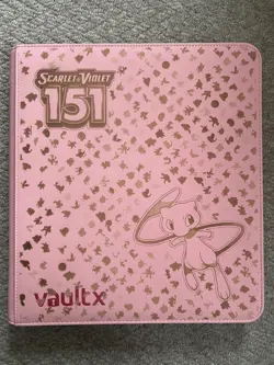 Pokemon 151 Base Set (Incomplete) + Laser Engraved Just Pink Vault X Binder - Image 1