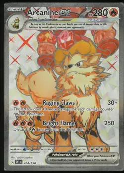 Arcanine ex 224/198 Ultra Rare Scarlet & Violet Pokemon Near Mint - Image 1