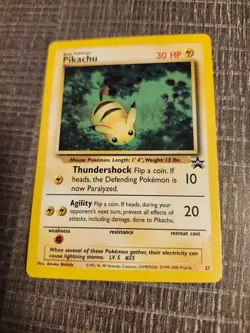 Pikachu 27 Black Star Promo Pokemon TCG NM - Image 1