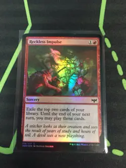 MTG Magic The Gathering Reckless Impulse Foil VOW Red Sorcery Commander - Image 1