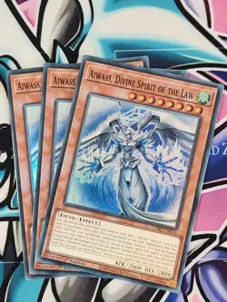 YUGIOH X3 CORI-EN016 Aiwass Divine Spirit of the Law Super Rare 1ST EDITION - Image 1