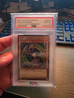 2023 YU-GI-OH! PROMO #EN001 DARK MAGICIAN ADIDAS COLLABORATION PSA 10 - Image 1