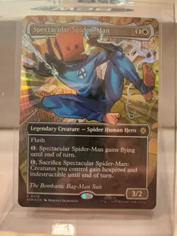 MTG Spectacular Spider-Man 0236 Borderless Textured Foil BAG MAN SUIT - Image 1