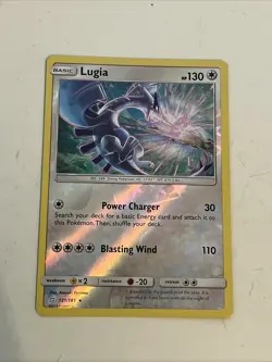 Lugia 131/181 Reverse Holo Sun & Moon Team Up Pokemon TCG Card NM - LP - Image 1