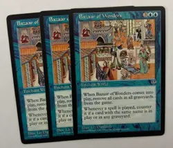 MTG 3X MIRAGE BAZAAR OF WONDERS NM MAGIC THE GATHERING ENCHANTMENT RARE ENGLISH - Image 1