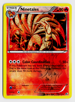 Ninetales 21/113 Pokemon TCG XY: Legendary Treasures Reverse Holo DMG - Image 1