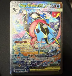 Pokemon TCG Mega Greninja EX 116/086 Chaos Rising Ultra Rare Full Art Holo EN - Image 1