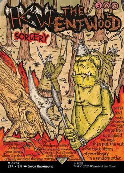Hew the Entwood Borderless Poster M Foil #737 | LTR The Lord of the Rings | MTG - Image 1