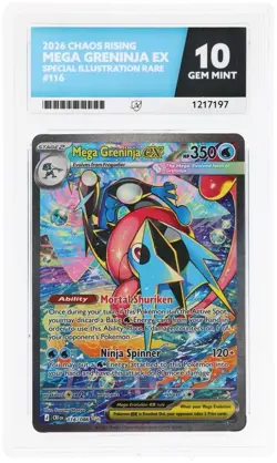 Pokemon Mega Greninja EX 116/086 Chaos Rising SIR ACE GM 10 - Perfect Subgrades - Image 2