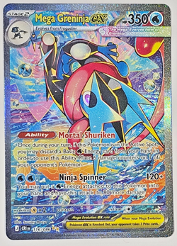 ✨ Mega Greninja ex 116/086 Secret Rare Holo Chase Card Chaos Rising Pokemon NM/M - Image 3