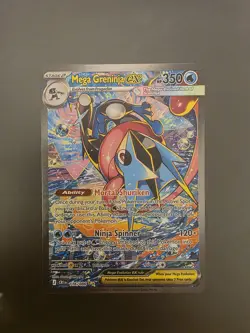 Pokemon Chaos Rising Mega Greninja ex SIR 116/086 & 122/086 Mega Hyper Rare NM - Image 3