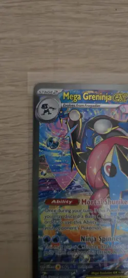 Prerelease English Mega Greninja ex SIR 116/086 Chaos Rising Pokemon TCG - Image 3