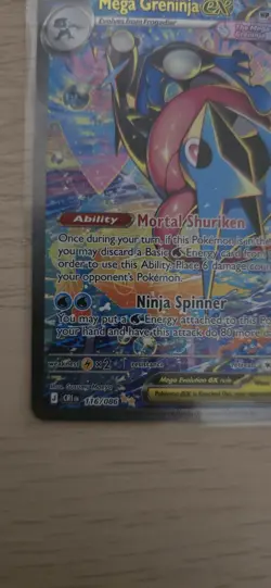 Prerelease English Mega Greninja ex SIR 116/086 Chaos Rising Pokemon TCG - Image 4