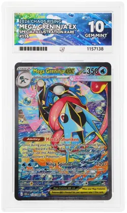 Pokemon TCG Chaos Rising Mega Greninja ex 116/086 SIR ACE 10 *PERFECT SUBGRADES* - Image 1