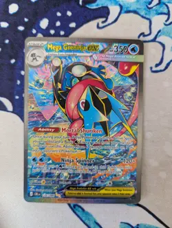 Pokemon TCG Mega Greninja EX SIR 116/086 Chaos Rising Pack Fresh NM Condition - Image 1