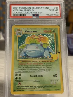 2021 POKEMON CELEBRATIONS CLASSIC COLL #15 VENUSAUR-HOLO PSA 10 - Image 1