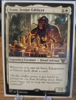 Magic: The Gathering Sram Senior Edificer Rare Dwarf Advisor Commander 088 - Image 1