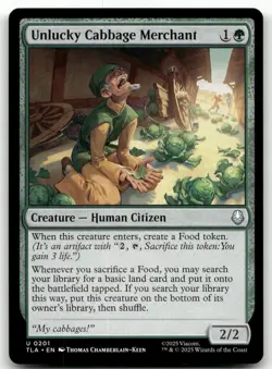Unlucky Cabbage Merchant #201 (NM) Avatar: The Last Airbender TLA Magic MTG - Image 1