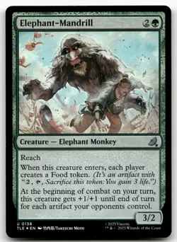 Elephant-Mandrill #138 (Foil) NM Avatar: The Last Airbender: Eternal-Legal - Image 1