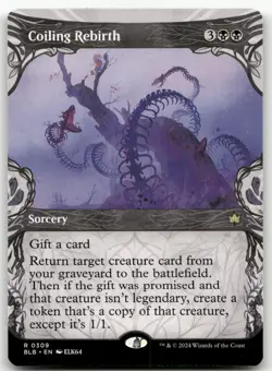 Coiling Rebirth (Showcase) #309 (NM) Bloomburrow BLB Magic MTG - Image 1