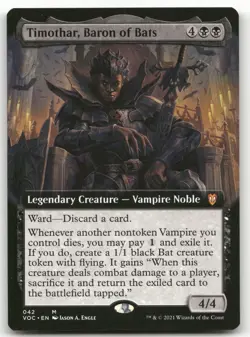 Timothar, Baron of Bats (Extended Art) #42 (NM) Crimson Vow VOC Magic MTG - Image 1