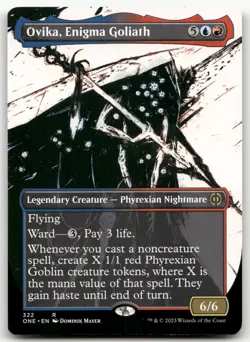 Ovika, Enigma Goliath (Showcase) #322 NM Phyrexia All Will Be One ONE Magic MTG - Image 1