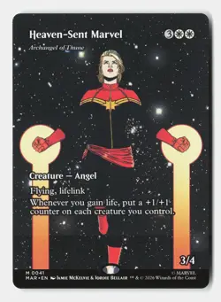 Heaven-Sent Marvel Archangel of Thune Borderless 41 Marvel Universe MTG NM - Image 1