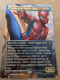 Sensational Spider-Man (Borderless) Marvel's Spider-Man - Regular - Mtg - Image 1
