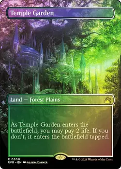 Temple Garden Foil Borderless Ravnica Remastered NM MTG - Image 1