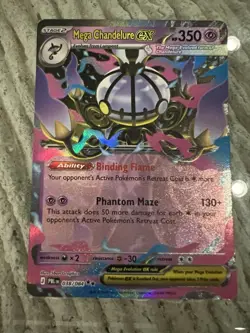 Mega Chandelure ex 038/084 Double Rare Pokemon TCG Pitch Black ME05 English NM - Image 1